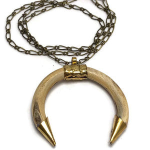 Harvest Moon Crescent Necklace